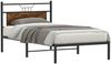 vidaXL Bettgestell ohne Matratze Räuchereiche 100x190 cm Holzwerkstoff 4106737 Bild 3