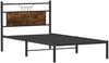 vidaXL Bettgestell ohne Matratze Räuchereiche 100x190 cm Holzwerkstoff 4106737 Bild 5