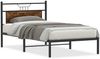 vidaXL Bettgestell ohne Matratze Räuchereiche 100x190 cm Holzwerkstoff 4106737 Bild 2