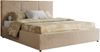 Premium Polsterbett LERIO CLASSIC 200 x 200 cm mit Stauraum, gepolstertem Kopfteil, Gasdruckfedern & Lattenrost - Modernes Design, Inkl. Lattenrost - Beige Plüsch Bild 5