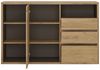 Lomadox Sideboard SELMA-129, in Eiche mit offenen Fächern, grifflose Türen und Schubkästen Bild 2