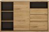 Lomadox Sideboard SELMA-129, in Eiche mit offenen Fächern, grifflose Türen und Schubkästen Bild 3