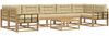 vidaXL Outdoor-Sofagarnitur mit Kissen 6 pcs Weiß und Beige 3386212 Bild 2