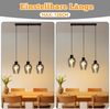 Nettlife Pendelleuchte Vintage Schwarz Hängelampe mit 1/3/4 Rauchglas-Schirmen E27, Höhenverstellbar, LED wechselbar, Esstischlampe für Wohnzimmer Küche Bild 3