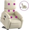 vidaXL Massagesessel mit Aufstehhilfe Elektrisch Creme Kunstleder 3204908 Bild 2