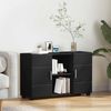vidaXL Sideboard FLORIN Schwarz 88,5 x 30,5 x 55,5 cm Holzwerkstoff 880292 Bild 1