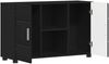 vidaXL Sideboard FLORIN Schwarz 88,5 x 30,5 x 55,5 cm Holzwerkstoff 880292 Bild 5
