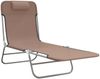 vidaXL Sonnenliegen Klappbar 2 Stk. Braun Textilene und Stahl 360184 Bild 3