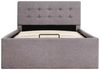 vidaXL Stauraumbett Hydraulisch Taupe Stoff 90×200 cm 285594 Bild 3