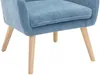 Vente-unique - SERINO Sessel Stoff Blau - B 68 cm x H 79 cm x L 65 cm Bild 4
