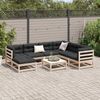 vidaXL 8-tlg. Garten-Sofagarnitur mit Kissen Massivholz Kiefer 3299556 Bild 3