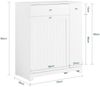 SoBuy BZR214-W Wäscheschrank, MDF, Lackiert, Weiß, 78 x 90 x 38 cm Bild 3