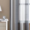 Jibenhome Schiebegardine 2er Set Vorhang Gestreifter,Ösen Gardine,Voile Fensterschal, Transparente Scheibengardine Bild 3