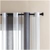 Jibenhome Schiebegardine 2er Set Vorhang Gestreifter,Ösen Gardine,Voile Fensterschal, Transparente Scheibengardine Bild 4