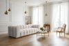 Sofaset Designersofa SOLVIE 4-4 in Stoff Moly Creme Bild 3
