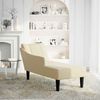 vidaXL Chaiselongue mit Rechter Armlehne Creme Stoff 4009804 Bild 3