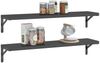 vidaXL Wandregale 2 Stk. 100x23,5 cm Schwarz Edelstahl 3214513 Bild 4