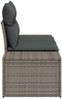 vidaXL Gartensofa mit Kissen Grau 184 x 62 x 69 cm Poly-Rattan 42006804 Bild 4