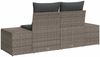vidaXL Gartensofa mit Kissen Grau 184 x 62 x 69 cm Poly-Rattan 42006804 Bild 3