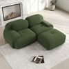 Ecksofa aus Cordstoff, modular & rahmenlos, 208x178x75 cm, grün Bild 2