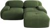 Ecksofa aus Cordstoff, modular & rahmenlos, 208x178x75 cm, grün Bild 4