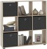 Raumteilerregal >MEGA 5< in Eiche Dekor - 104,5x108,5x33cm (BxHxT) Bild 3