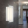 LED Deckenlampe, Chrom, Glas satiniert, L 36 cm Bild 2