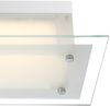 LED Deckenlampe, Chrom, Glas satiniert, L 36 cm Bild 4