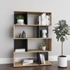 Shelfy - Bücherregal, Büroregal, Raumteiler mit 8 Fächern, asymmetrische Aufteilung, weiß/eiche Bild 3