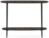 Moderne Design Konsole MARMOL 100cm schwarz Marmor-Dekor Metallgestell Bild 3