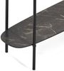 Moderne Design Konsole MARMOL 100cm schwarz Marmor-Dekor Metallgestell Bild 5