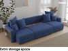 MEBLINI Schlafcouch mit Bettkasten - 312x142x73cm - Blau Cordstoff - SOLARIS - Ecksofa mit Schlaffunktion - Sofa mit Relaxfunktion und Kopfstützen - Couch U-Form - Eckcouch - Wohnlandschaft Bild 4