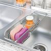 Schwammhalter Spülbeckenablage grau Spülbecken Organizer Korb ausziehbar mDesign Bild 3