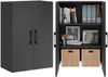 Bellamio 'Apol' Mehrzweckschrank, schwarz, 88x33x60 cm, kleiner Aktenschrank mit 3 Fächern Bild 1