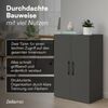 Bellamio 'Apol' Mehrzweckschrank, schwarz, 88x33x60 cm, kleiner Aktenschrank mit 3 Fächern Bild 4