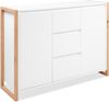 Finori Denver 2 Kommode, weiß / Dekor Artisan Oak | Maße: B x H x T ca. 120 x 88 x 40 cm Bild 2