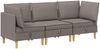 vidaXL Modular Sofa Set mit Stauraum 3 pcs Taupe Stoff 3413703 Bild 2