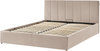 Bett mit Stauraum DREUX Samtstoff Taupe 160 x 200 cm Bild 4