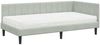 vidaXL Eckbettgestell mit Matratze mit Kopfteil 2 pcs Hellgrau Samt 3393888 Bild 4