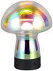 Kleine Akku Tischlampe DOOLEY aus irisierendem Glas, Höhe 18cm Bild 2