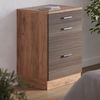 Küchenschrank für Dachschrägen R-Line Edelgrau 60 cm ohne Schräge mit 3 Schubladen Vicco Bild 4