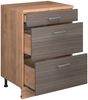Küchenschrank für Dachschrägen R-Line Edelgrau 60 cm ohne Schräge mit 3 Schubladen Vicco Bild 3