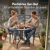 STEELSØN 'Tarian' Gartenstuhl im Rope Design, 2er-Set, hellgrau, Loungesessel bis 120 kg belastbar, inkl. Sitzkissen, wetterfest & höhenverstellbar Bild 4