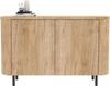 Home affaire Sideboard Murano, 131 cm breit, 2 Türen, Anrichte, Kommode, Stauraumschrank, Formgebogenes MDF, Stirnseiten mit Rundung, Füße und Griffe aus Metall Bild 3