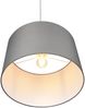 LED Pendelleuchte mit Stoff Lampenschirm in Grau, Ø 40cm Bild 5
