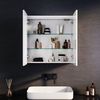 SONNI Badezimmerspiegelschrank Doppeltüriger dreifarbig beleuchteter Badezimmer-Spiegelschrank Mit Touch, 59x60x140cm, Einstellbare Helligkeit Bild 2