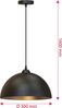 Design Pendelleuchte schwarz-gold Hänge-Leuchte Küche Decken-Lampe Bild 4