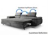 M-Punkt24 Polstergarnitur Sofa Wohnlandschaft DUBAI, (3-3-1, mit Bettfunktion, XL Sofa-Set, Bigsofa, Samt, Anthrazit, Grau), Bestehend aus 3-Sitzer mit Bettfunktion, Sessel Bild 4