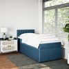 vidaXL Boxspringbett mit Matratze Blau 90x200 cm Samt 3289948 Bild 4