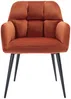 Vente-unique - PEGA Stuhl StoffSamt Rot - B 62 cm x H 78 cm x L 58,5 cm Bild 3